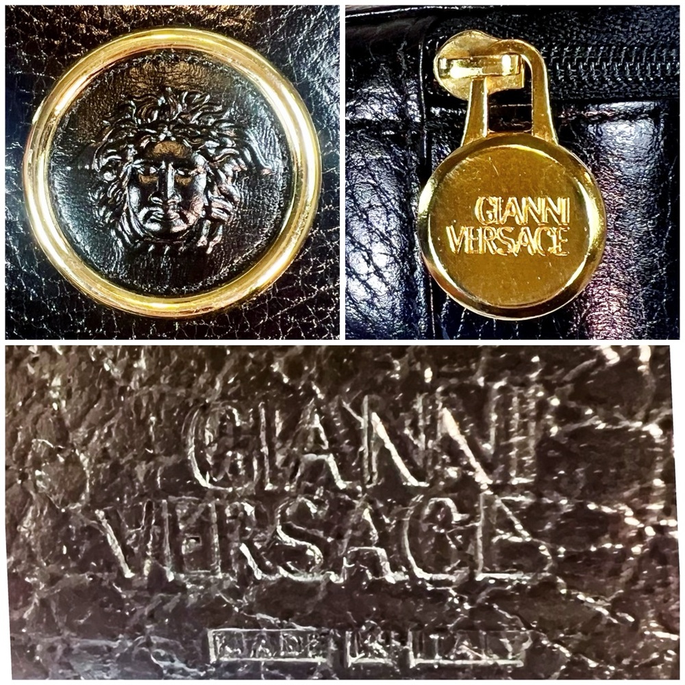 Gianni Versace Black Leather Medusa Jewelry Case - Picture 9 of 13